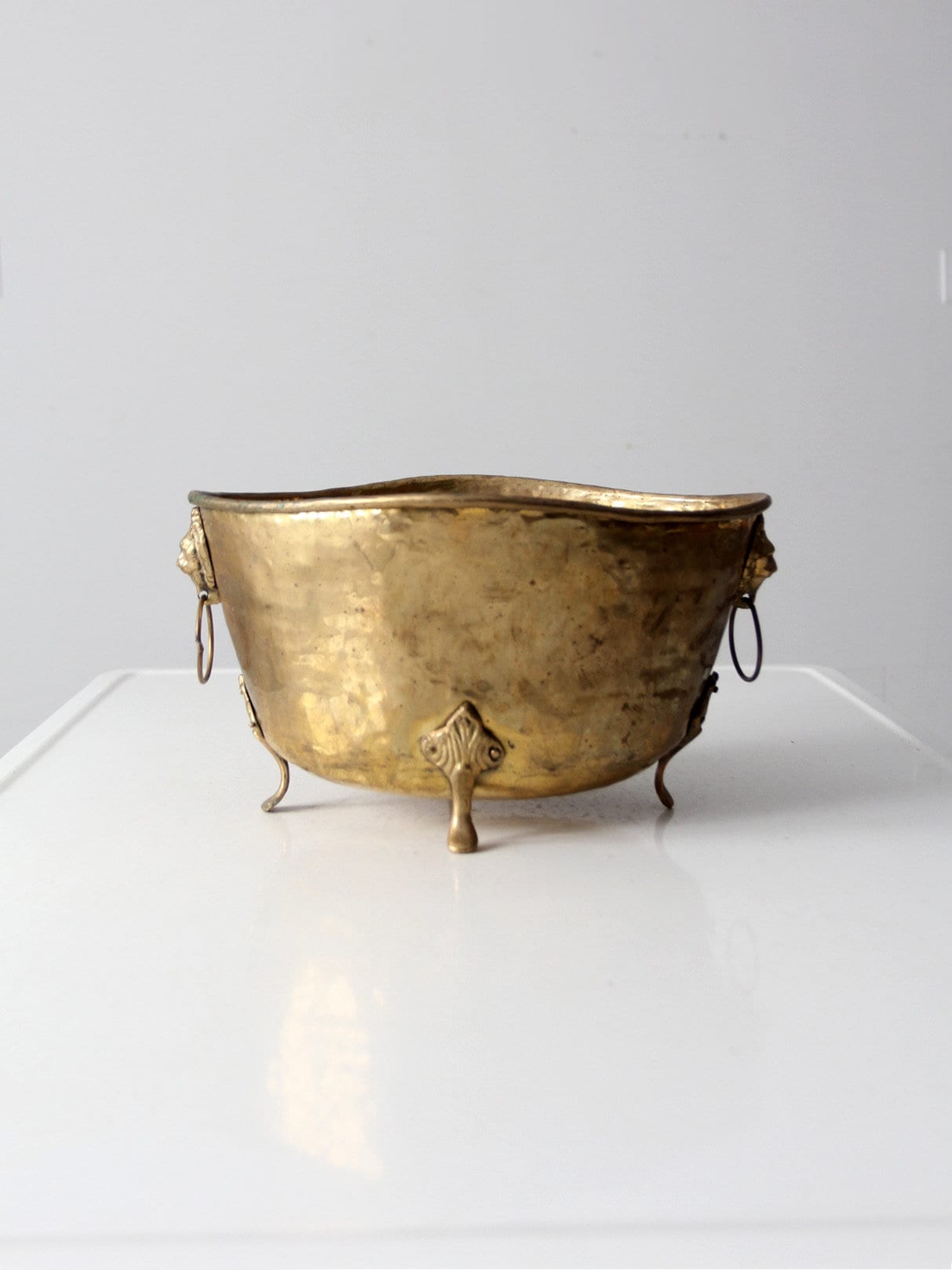 Buy Antique Hammered Brass Firewood Bucket Log Bin Online in India - Etsy