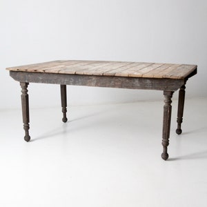 antique harvest table, farmhouse dining table