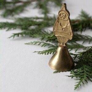 vintage brass Santa bell image 10