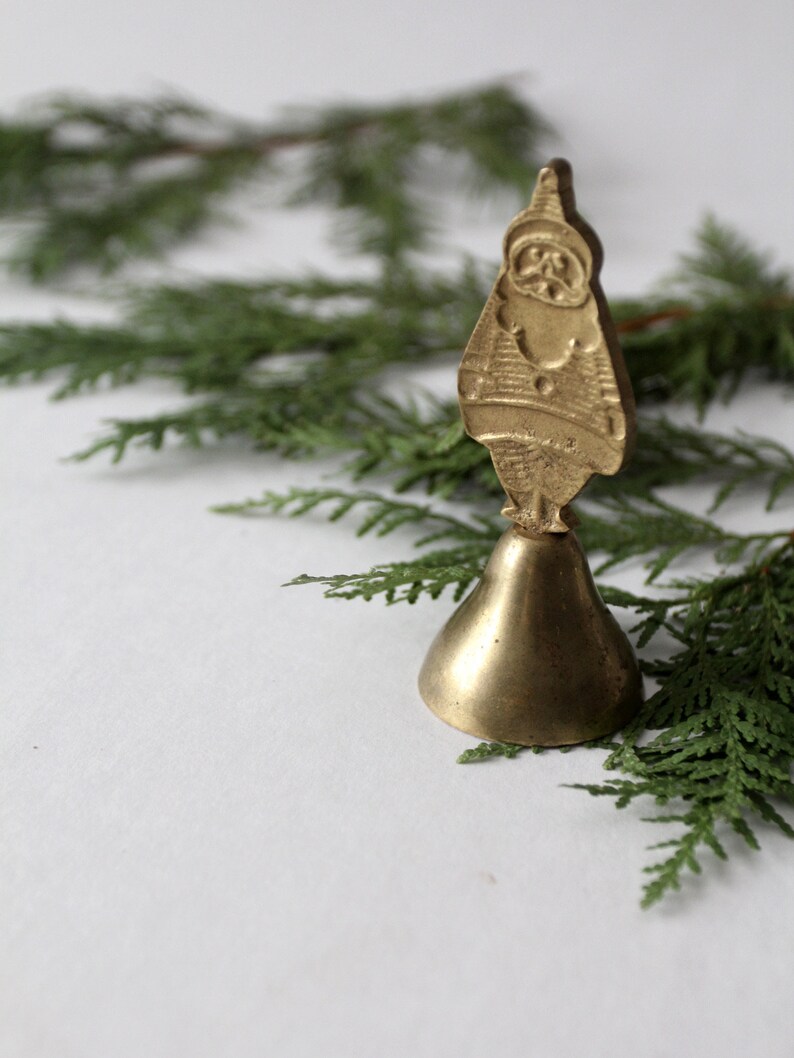 vintage brass Santa bell image 10