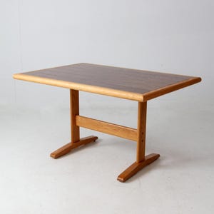 vintage wooden trestle table