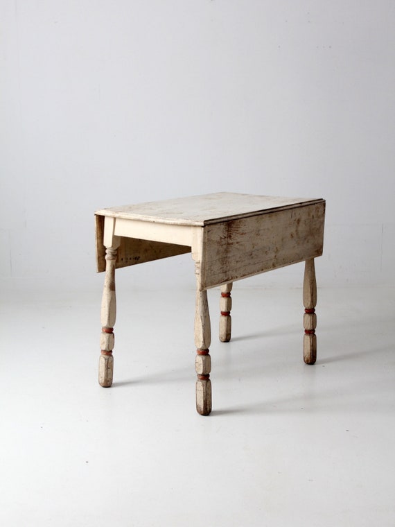 Antique Painted Drop Leaf Kitchen Table Etsy UK