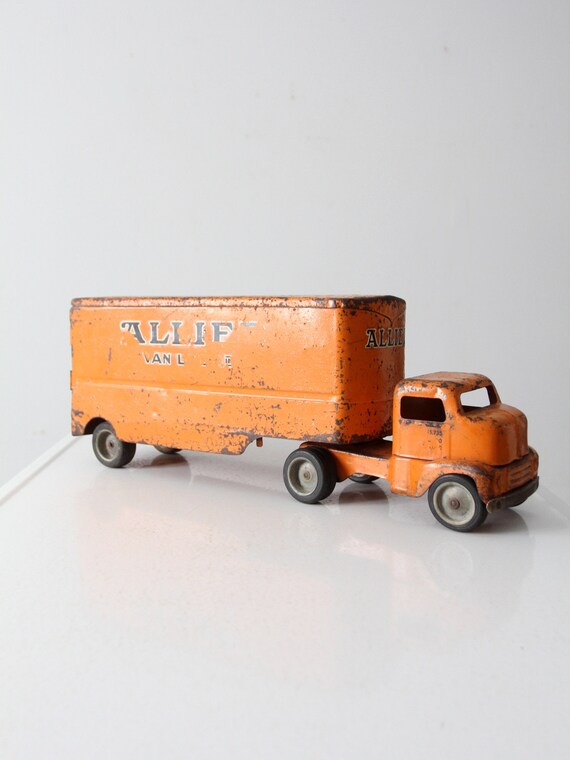Camion Jouet Ancien En Tôle American Service Nation Wide Van, Livraison