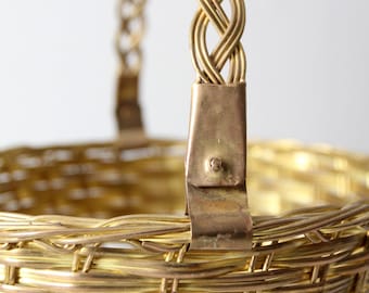 ヴィンテージの真鍮編みバスケット - Etsy 日本