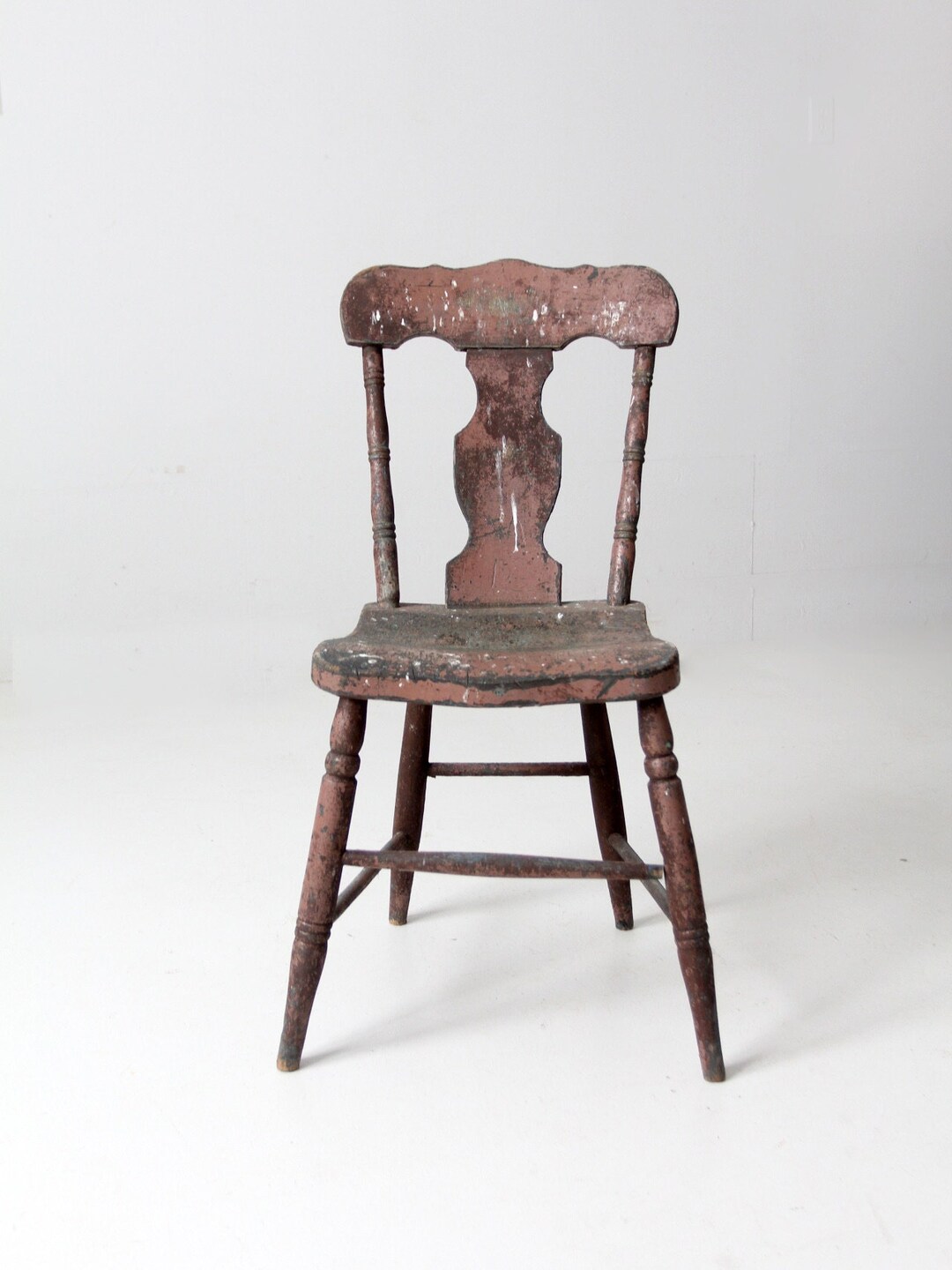 Antique Rustic Fiddleback Chair Etsy