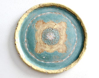 vintage studio pottery plate