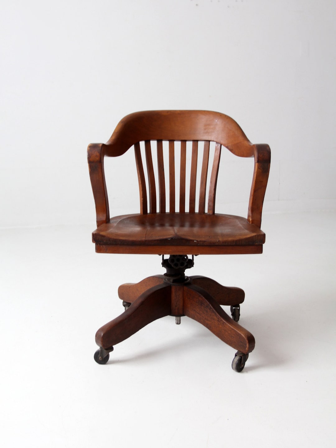 Antique Swivel Desk Chair Etsy Norway
