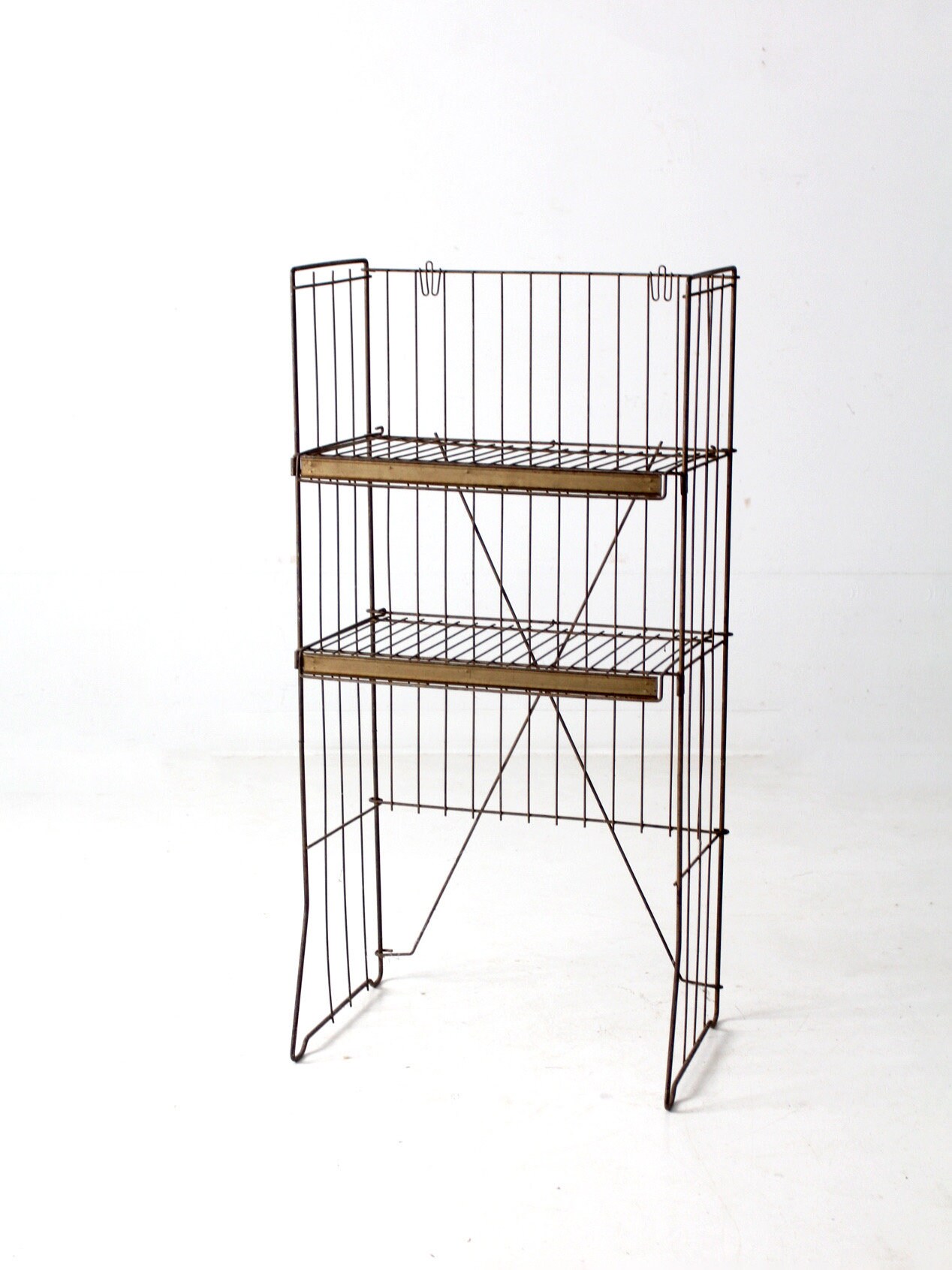 Vintage Metal Shelving Rack, Industrial Display Rack - Etsy
