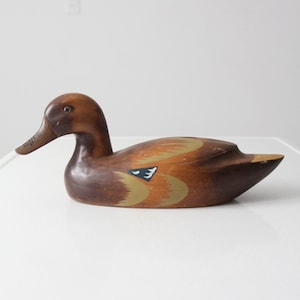 vintage painted wood duck decoy