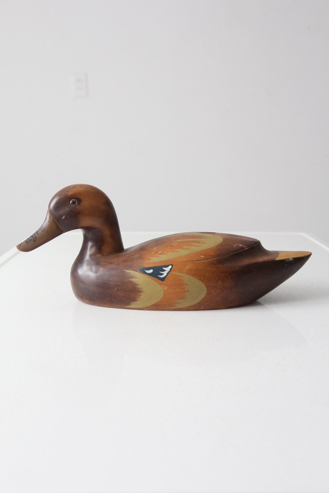 Vintage Painted Wood Duck Decoy - Etsy