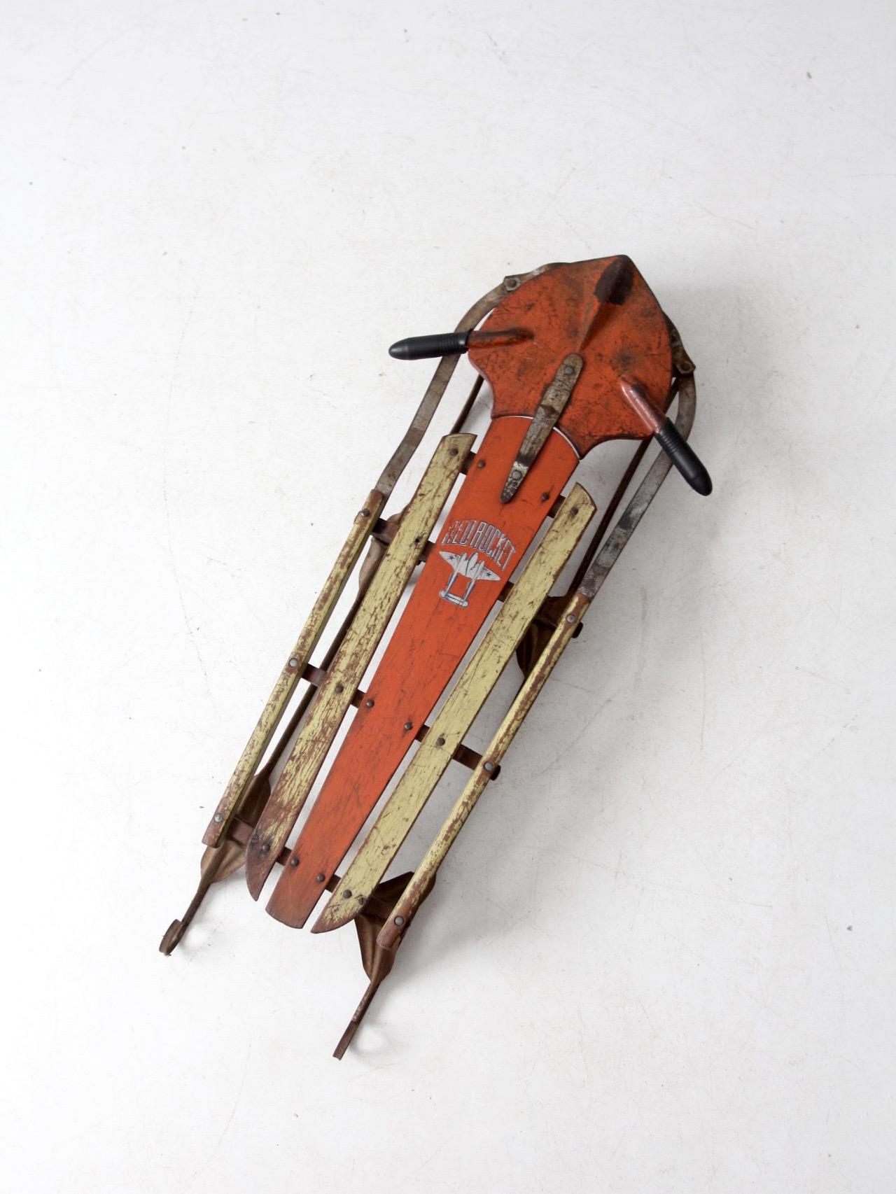 Mid-century Red Rocket Sled - Etsy