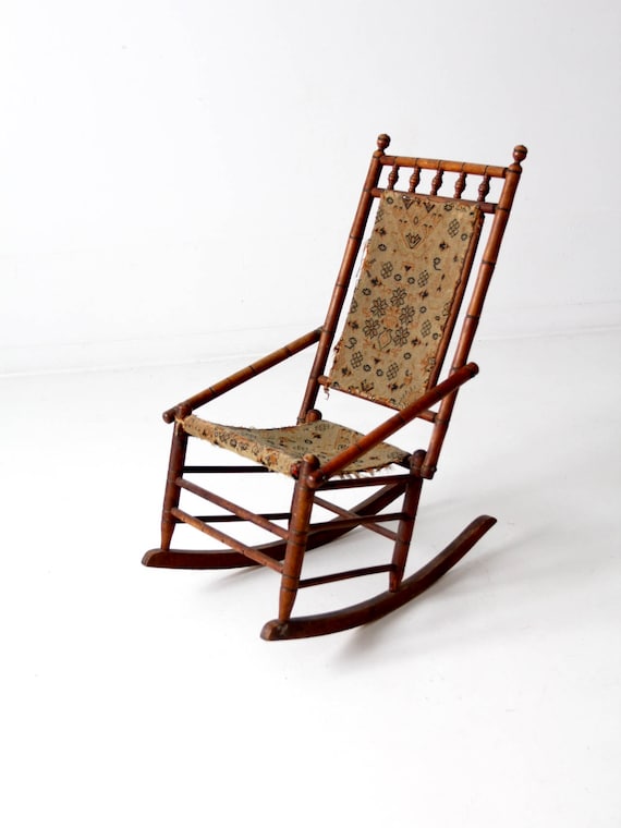 Victorian rocking chair, tapestry chair - Etsy 日本
