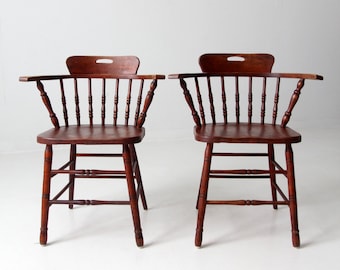 vintage captain's chairs pair