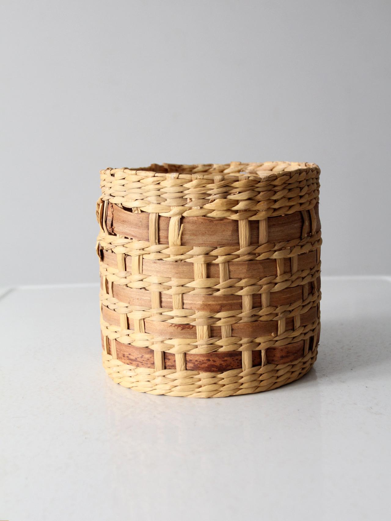 ヴィンテージ かご ヴィンテージの編みかご - Etsy 日本
