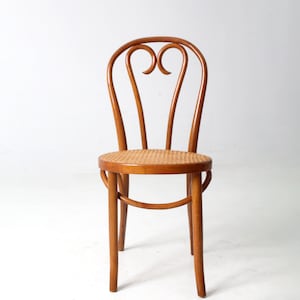 vintage bentwood cafe chair with cane seat