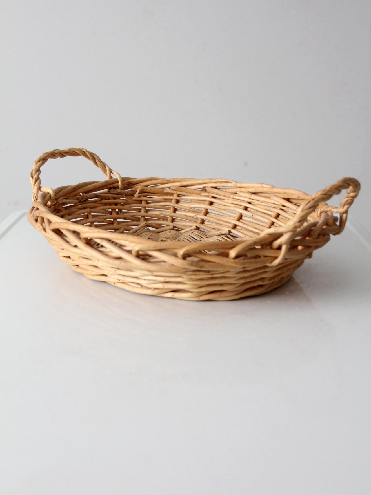 ヴィンテージ　藤かご ヴィンテージの籐かご - Etsy 日本