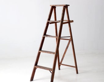 vintage painter's wood ladder