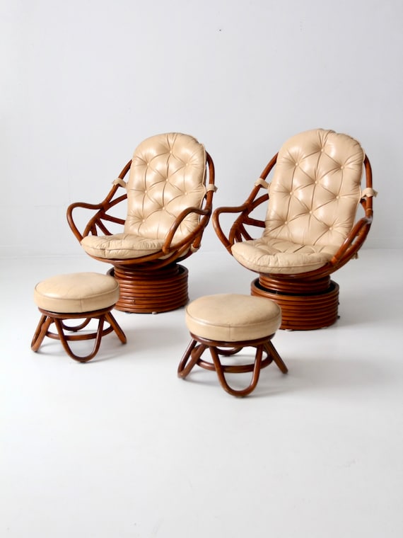 bamboo swivel rocker