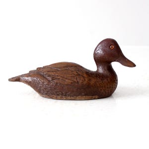 vintage carved wood duck