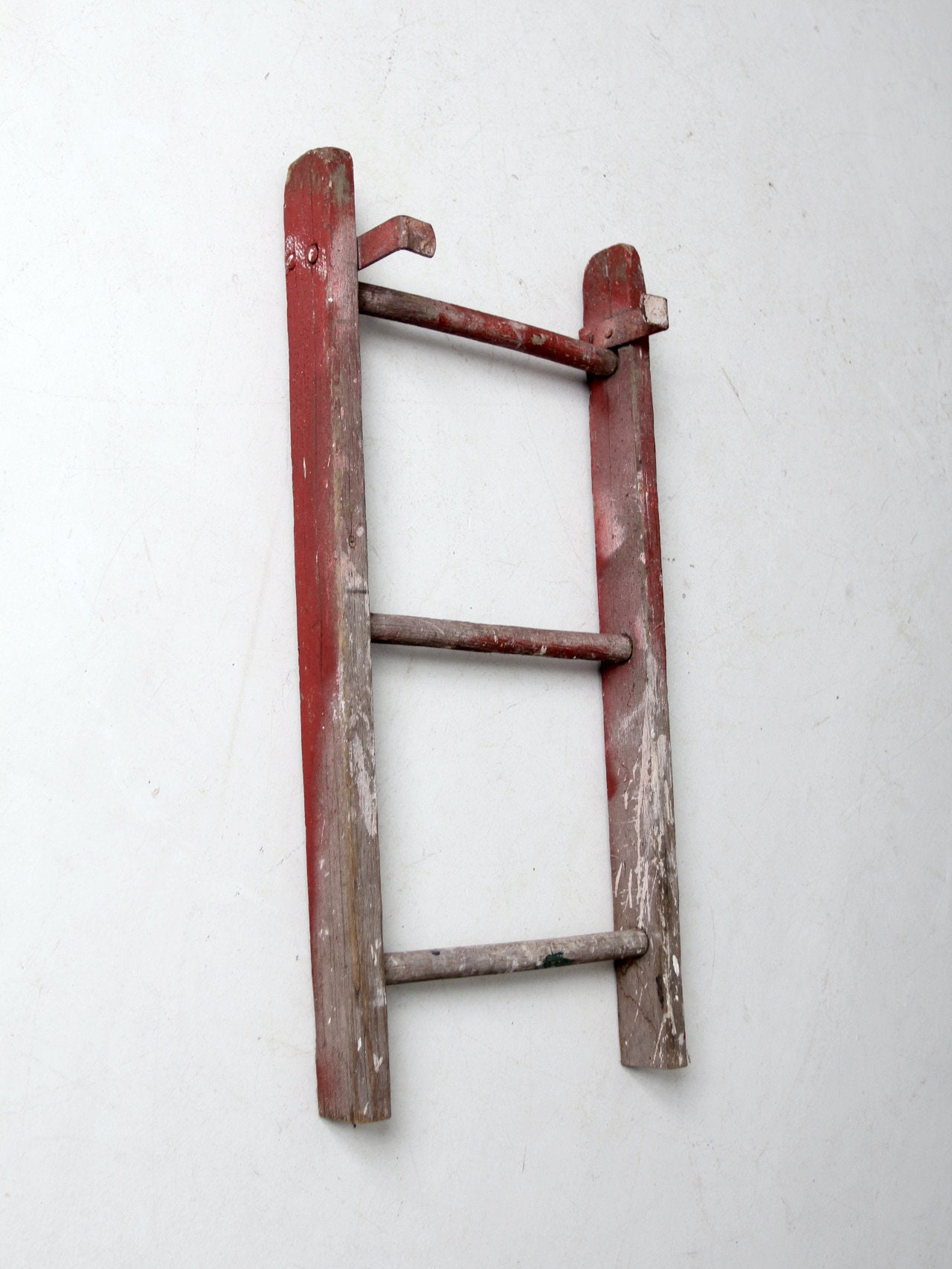 Ladder Rung Shelf Vintage 3 Rung Red Picking Ladder Shelf - Etsy UK