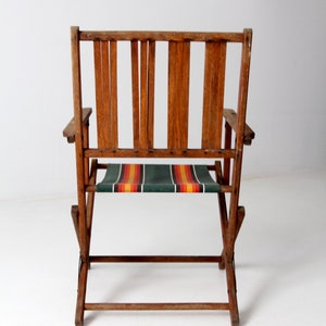 mid-century folding wood patio chair immagine 7