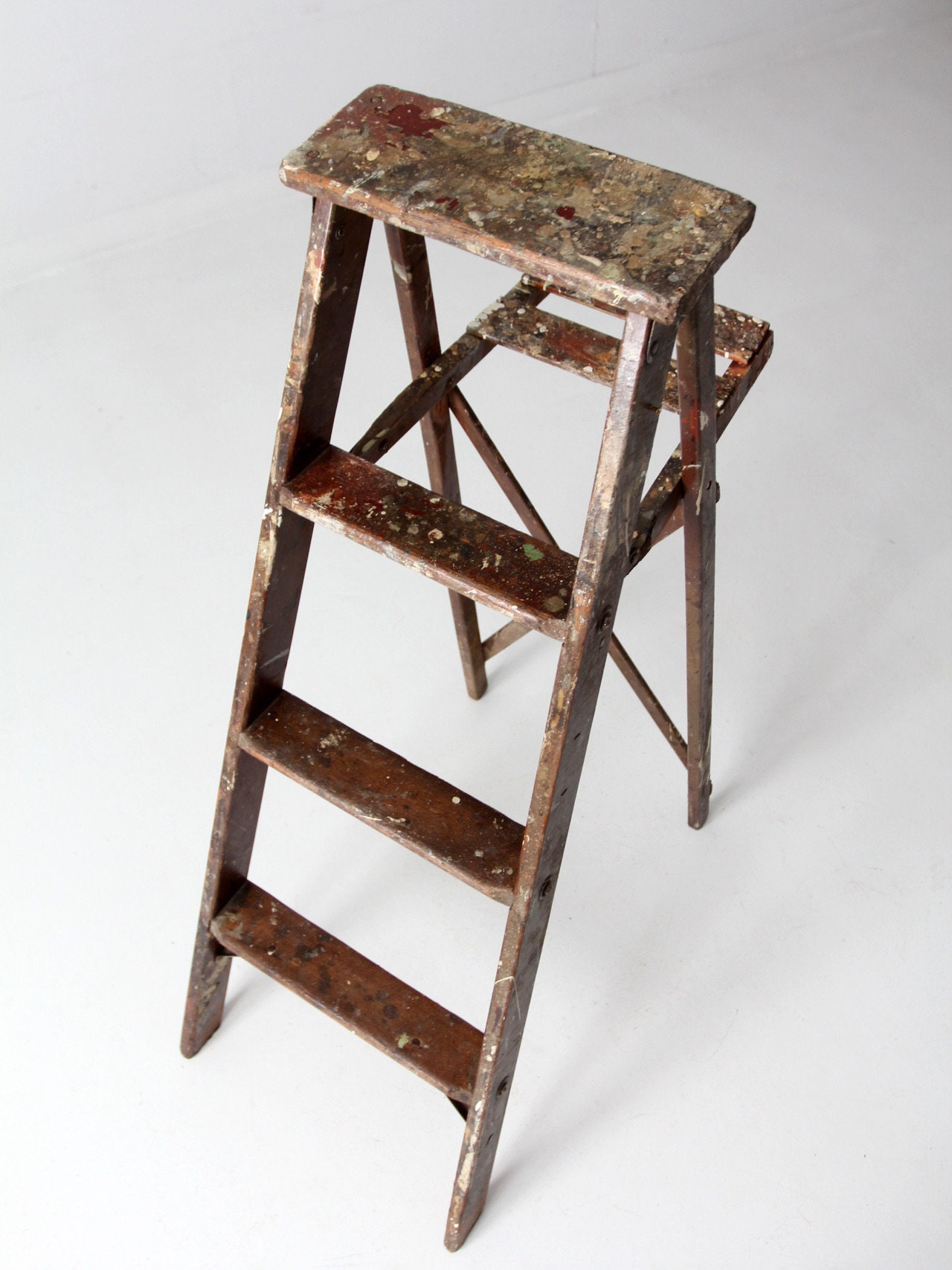 Vintage Painter's Wooden Folding Ladder - Etsy Canada