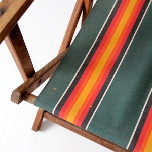 mid-century folding wood patio chair immagine 4