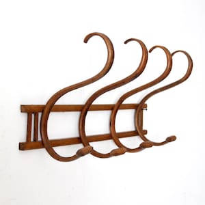 antique bentwood wall rack