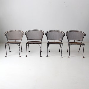 vintage iron patio chairs set of 4
