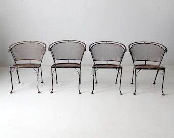 vintage iron patio chairs set of 4