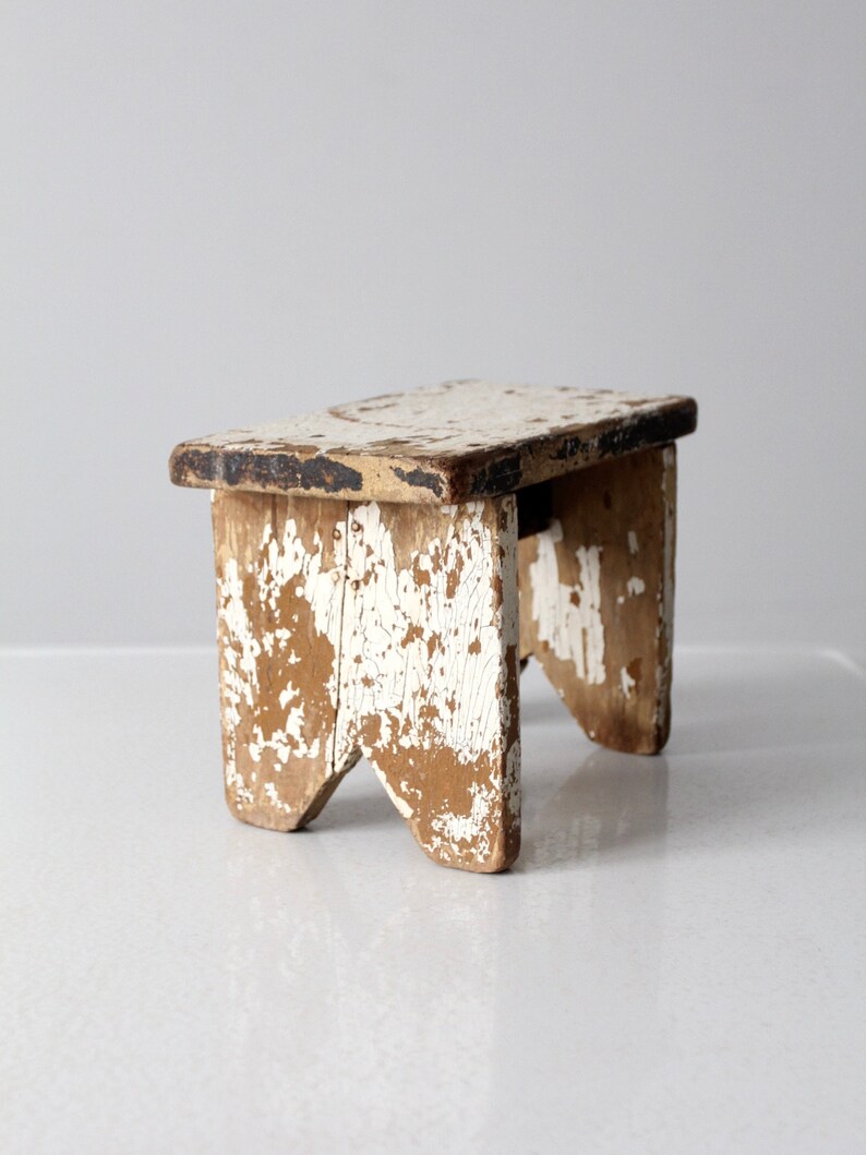 Antique Wooden Riser Stool Etsy