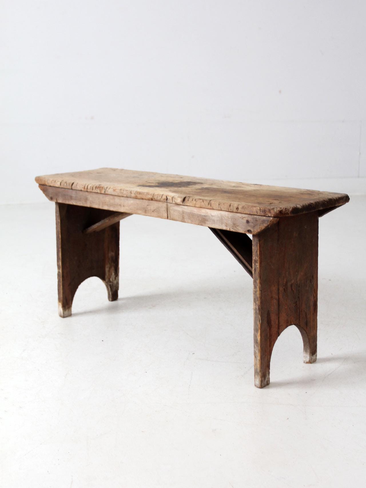 Antique Wooden Farmhouse Bench - Etsy