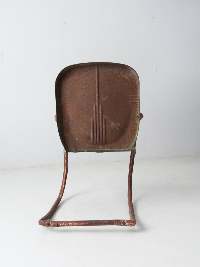 Midcentury Patio Chair Green Shellback Lawn Chair Etsy