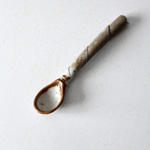 vintage studio pottery spoon image 2