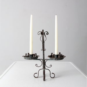 vintage wrought iron candle holder