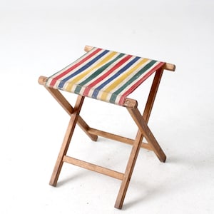 taburete de campamento vintage