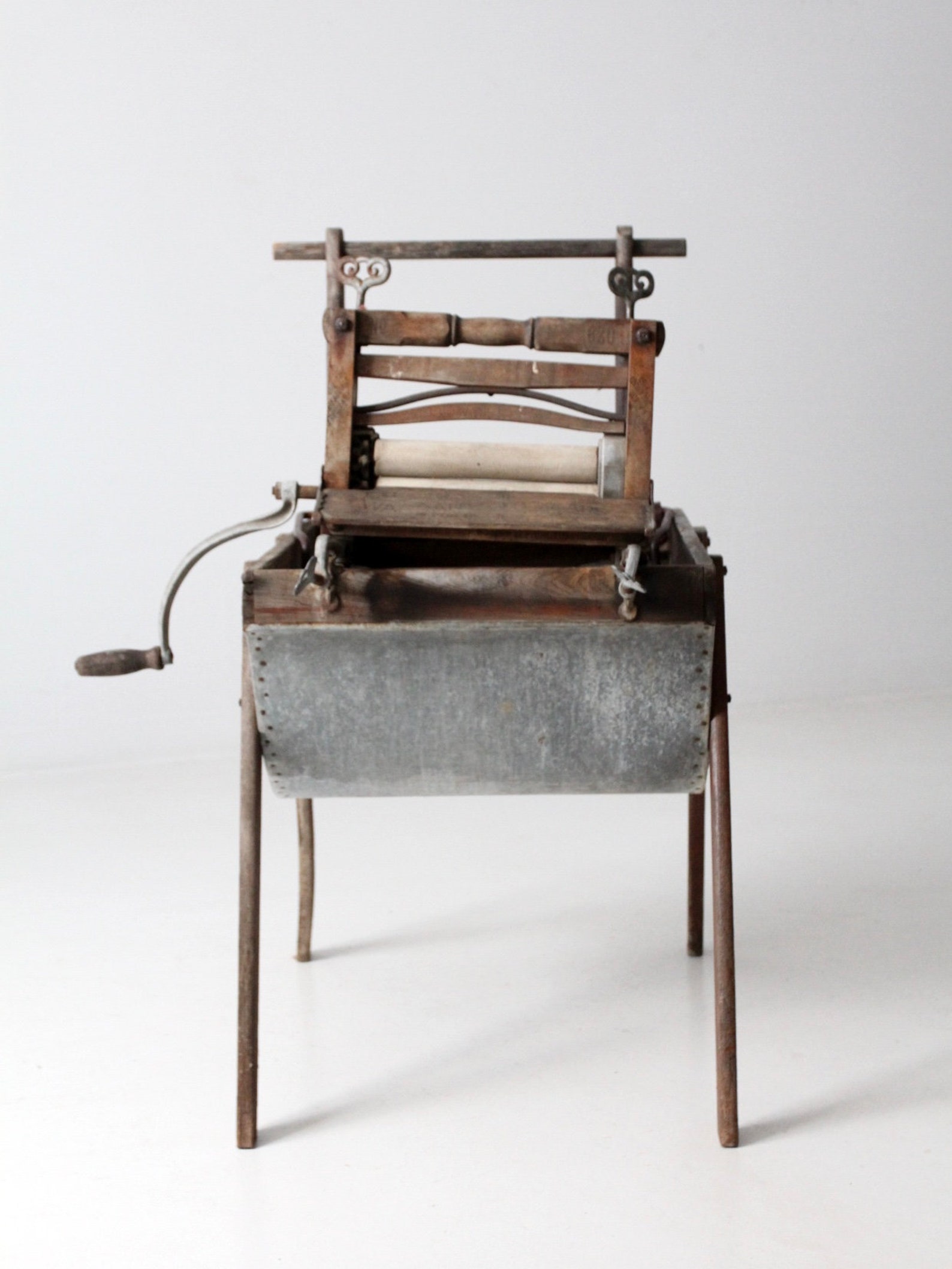 Antique Washing Machine Hand Crank Wringer and Tub Etsy Canada