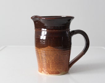 vintage handmade studio pottery pitcher