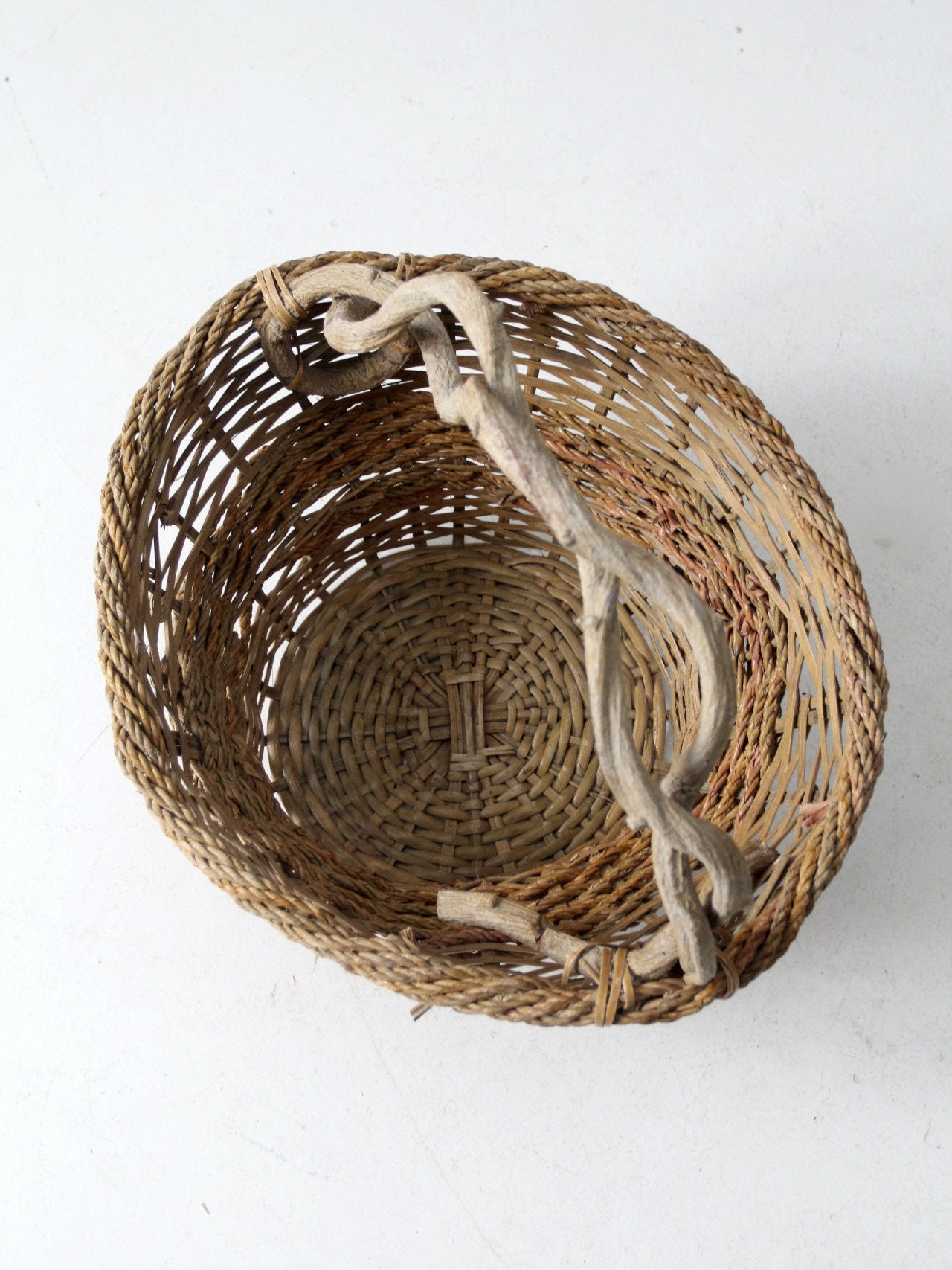 Vintage Rustic Wicker Basket - Etsy