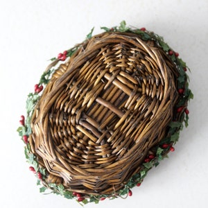 vintage wicker Christmas basket image 9