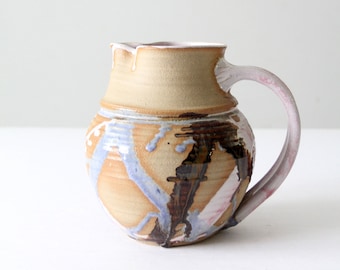 vintage handmade studio pottery pitcher