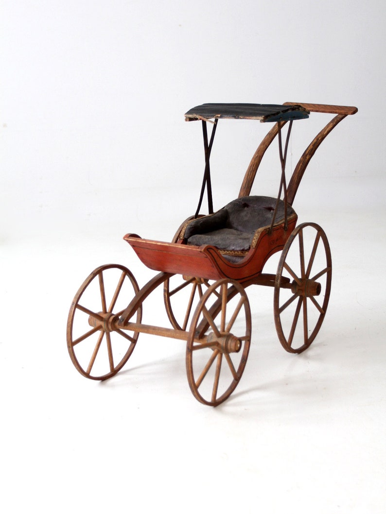 Victorian Doll Carriage With Canopy Etsy