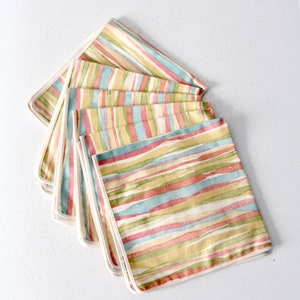 mid-century striped napkins, set of 6