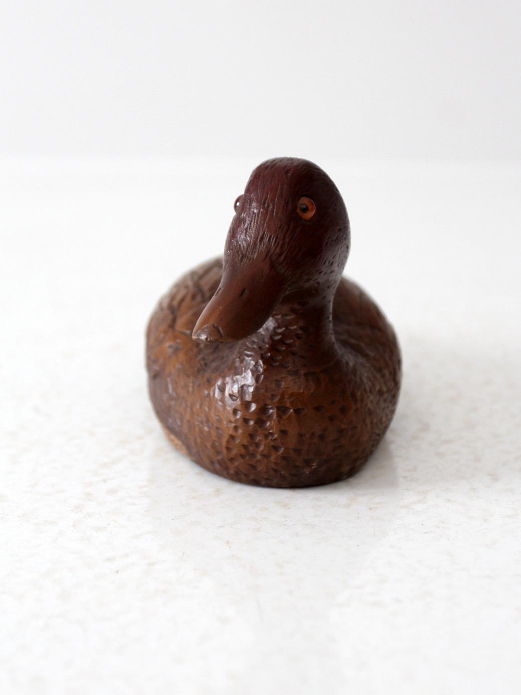 ヴィンテージ　アヒル ヴィンテージの木製彫刻のアヒル - Etsy 日本