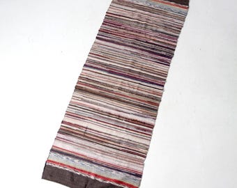 vintage American rag rug runner