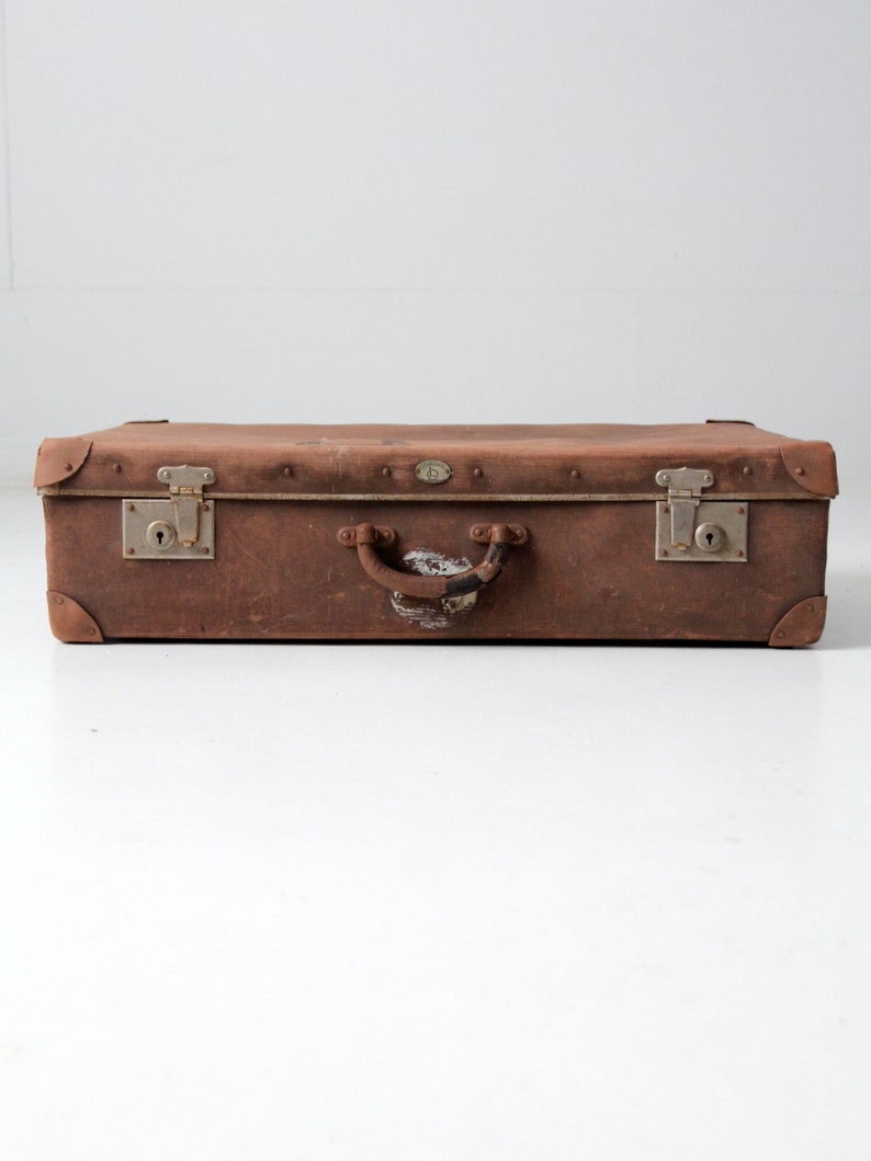 Vintage Echt Vulkanfiber Suitcase German Luggage Etsy