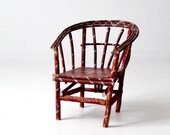antique folk art children 39 s chair, bentwood twig chair