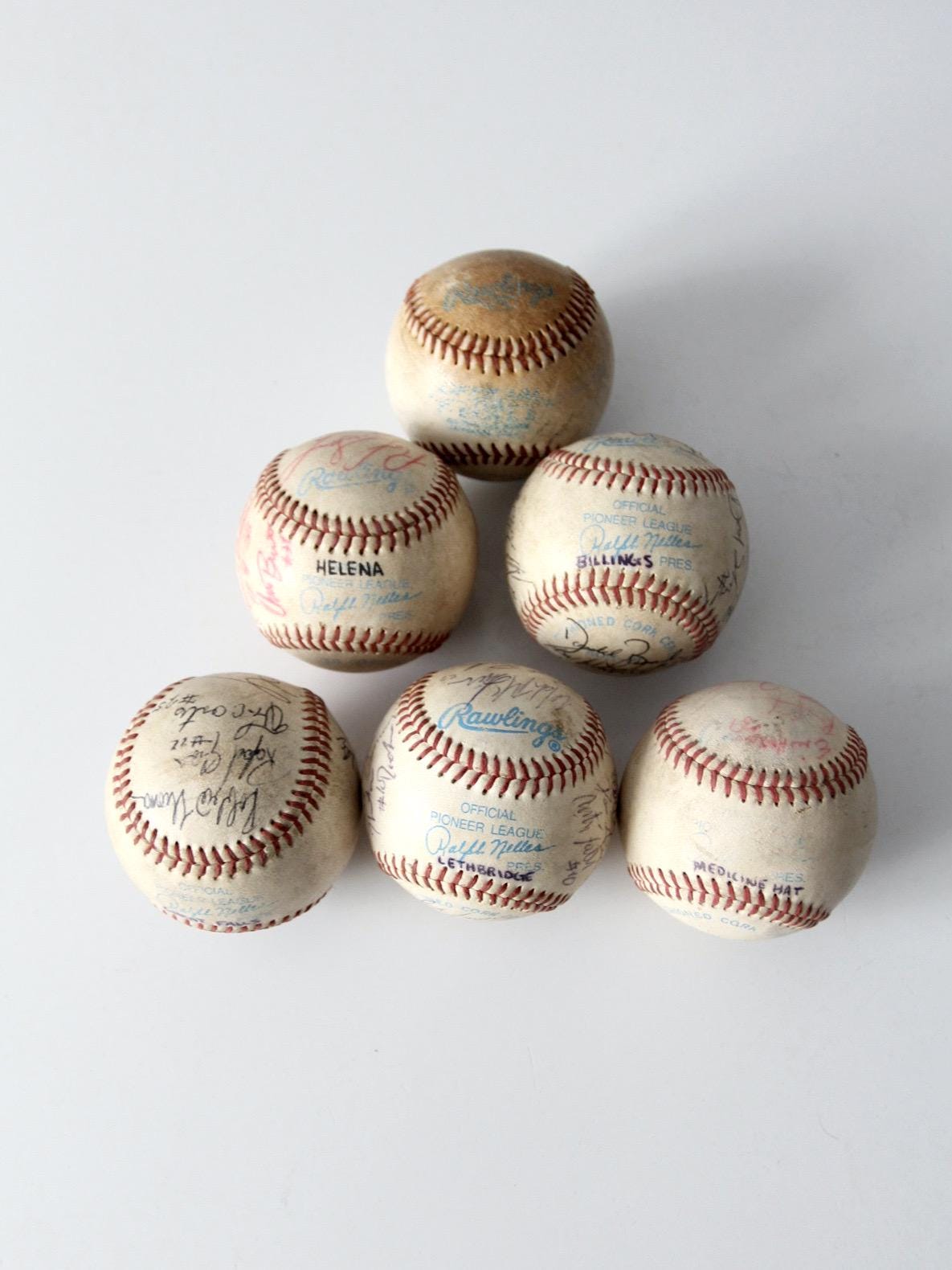 Set of 6 Pioneer League Signed Baseballs - Early 1990s - Etsy