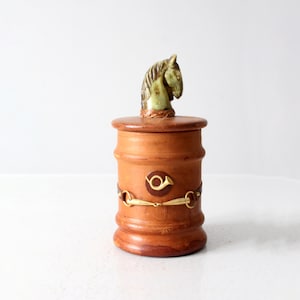 vintage Italian equestrian theme humidor