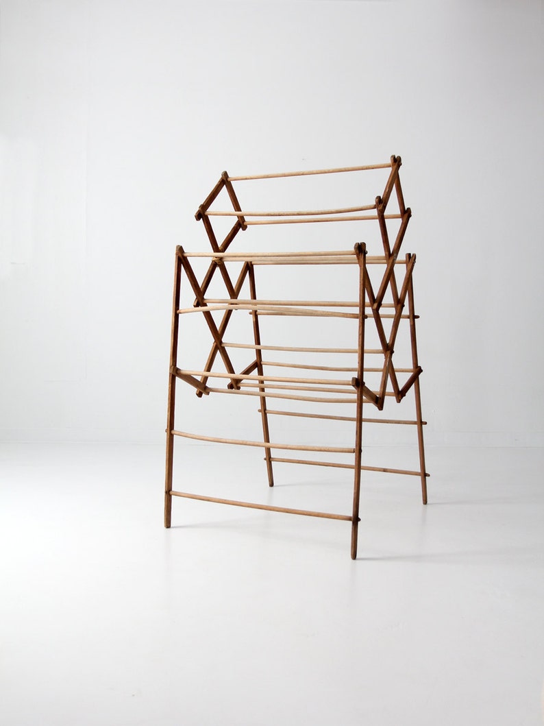 Antique Drying Rack Wood Laundry Stand Clothes Dry Rack Etsy